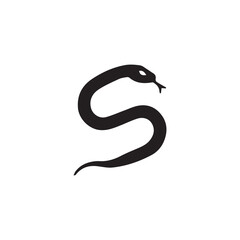 Fototapeta premium 2d snake logo with white background