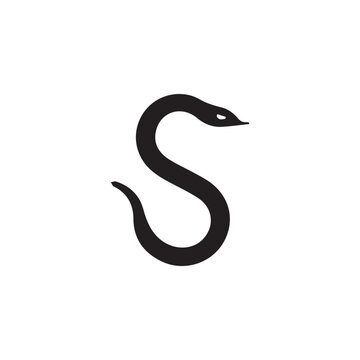 2d snake logo with white background
