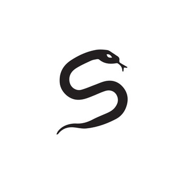2d snake logo with white background