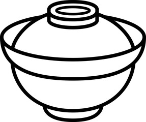 蓋つき丼ぶりのアイコン