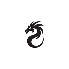 Obraz premium 2d dragon logo with white background