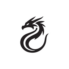 Naklejka premium 2d dragon logo with white background