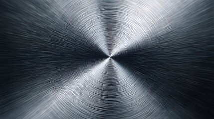 Metallic Swirl: Abstract Texture of Polished Metal with Concentric Circles and Reflections for Industrial Designs and Modern Backgrounds, High Resolution Detail