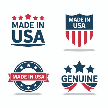 Collection of Made in USA and Genuine Badge Logos