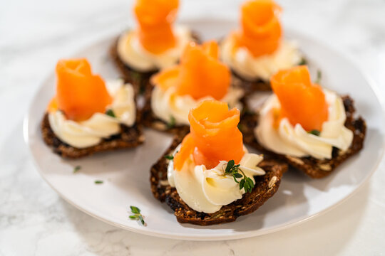 Fresh Herbs and Cream Cheese for Canapes