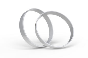 Blank white silicone wristbands mockups isolated on background. Empty event wrist bands plastic event bracelet for festival access, admission control, hand entrance event, wristlet, concert armlet