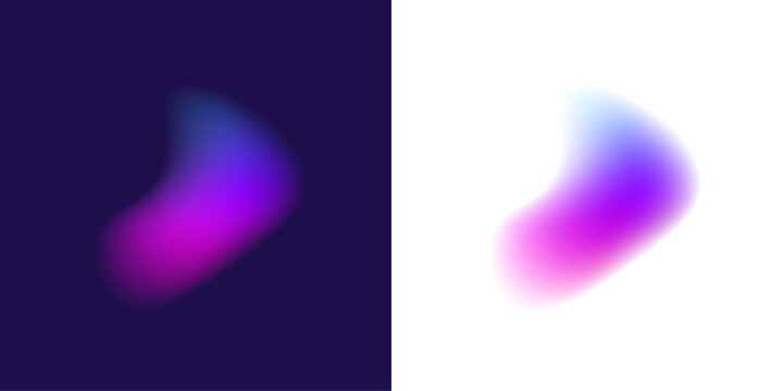 Abstract liquid gradient circle reveals neon colors across chrome blot surface, falling purple drops, volumetric form, thick shape. Cosmic glow reflection appears. Vector png banner symbol.