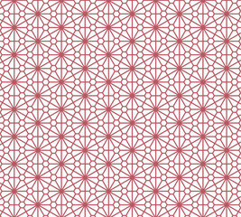 Fototapeta premium Traditional Japanese Asanoha Geometric Pattern Vector Art