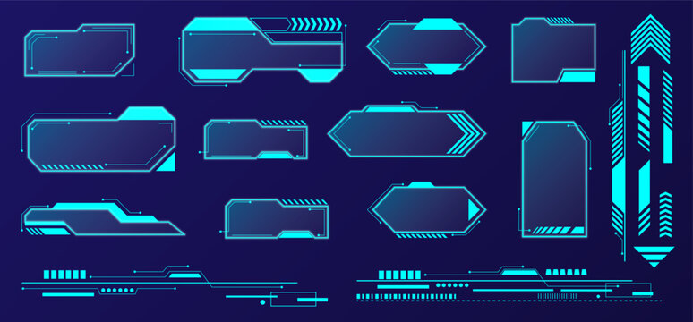 Modern Interface Design with Glowing Frames