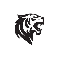Obraz premium 2d tiger logo with white background