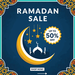 Obraz premium Ramadan Sale Banner