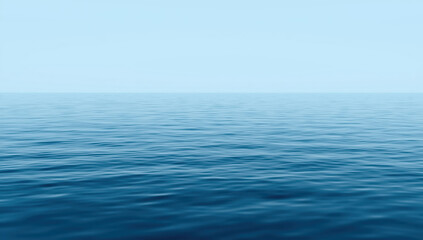 Obraz premium Calm ocean horizon blue water sea tranquility light sky