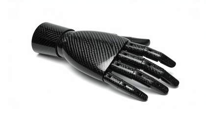 Carbon Fiber Robotic Hand Close Up
