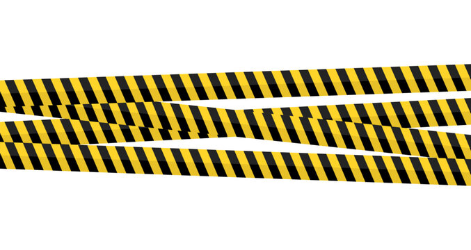 Yellow and Black Caution Barrier Tape for Danger Area Warning Concept Background