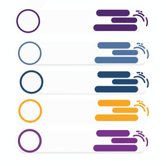 Obraz premium Five Step Abstract Timeline Infographic