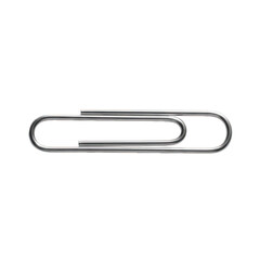 Single paperclip isolated on transparent background