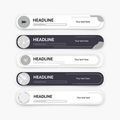 Fototapeta premium Set of Modern Lower Thirds Templates