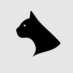 Cat Head Silhouette Illustration In Side Profile © zfmbek