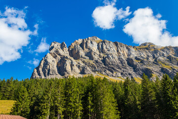 View of the Swiss Alps near Kandersteg in Bernese Oberland, Switzerland