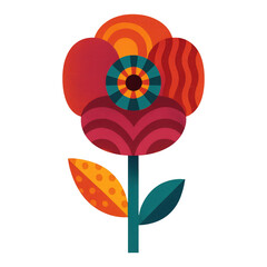 Fototapeta premium PNG Colorful geometric abstract flower