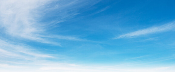 Blue sky weather background cloud nature colours summer day heaven white light air purity dreamy hope. Clear blue sky white cloud view heaven background weather climate air day sunlight light colours.