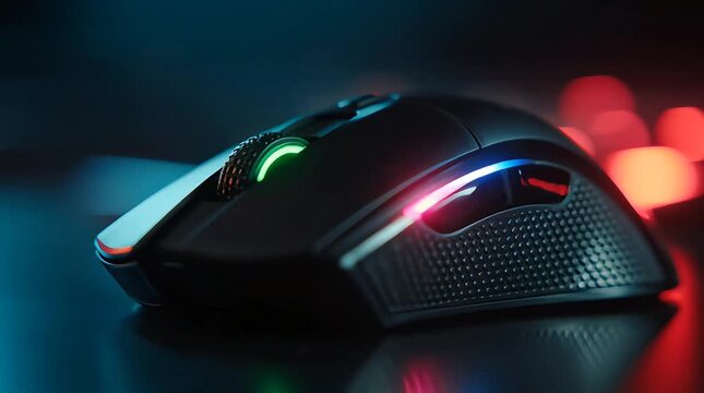 Advanced ergonomic computer mouse with customizable RGB lighting for gaming and productivity