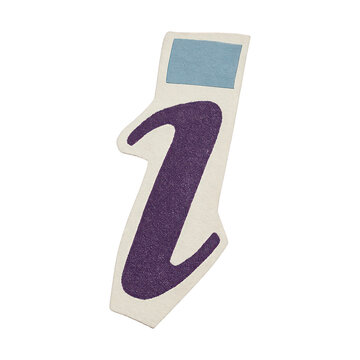 PNG Textured purple number one illustration.