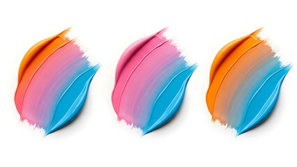 Vibrant paint swirls in orange pink and blue hues