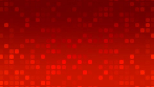 Abstract Red Square Grid Background Animation, Digital Mosaic Pattern Motion