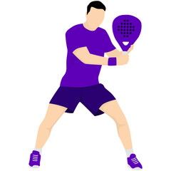 People Playing Padel Illustration