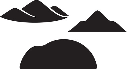 Fototapeta premium Mountain ico image of silhouette.