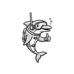 Funny cartoon frog character in a cute vector illustration style