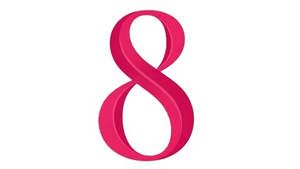 Fototapeta premium Vibrant pink infinity symbol illustration