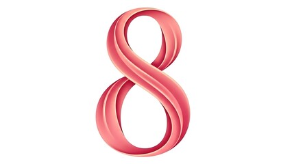 Naklejka premium Infinity symbol in vibrant pink illustration