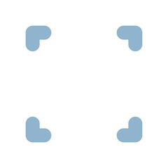 四隅に配置した括弧のアイコン