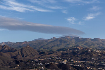 Mount Teide panoramic view of the mountain range of Tenerife, Canary Islands