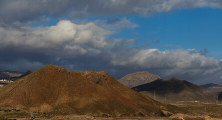 Mount Mojon. View of the volcano. Tenerife, Canary Islands.