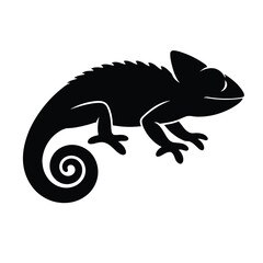 Silhouette of chameleon reptile animal © Aisyah Faiha