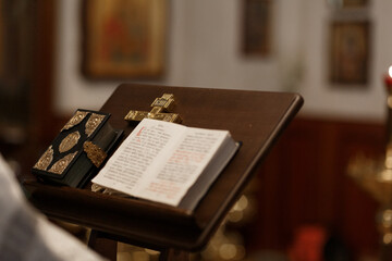 Orthodox Priest Table with Religious Attributes