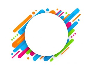 Colorful abstract circle isolated on white background