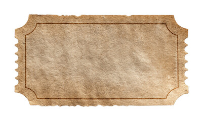 Naklejka premium PNG Vintage textured blank ticket