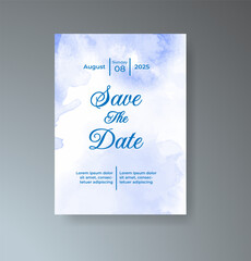 Obraz premium Wedding invitation with abstract watercolor background