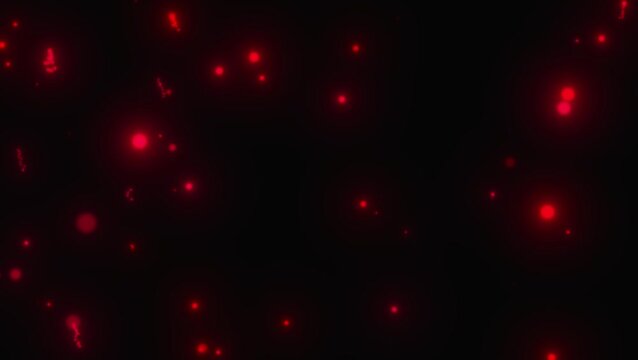 Red Glowing Particles Background Animation