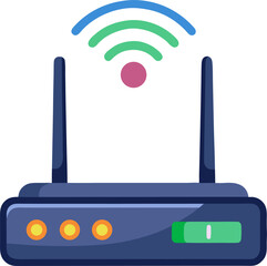 Wireless router icon , white background
