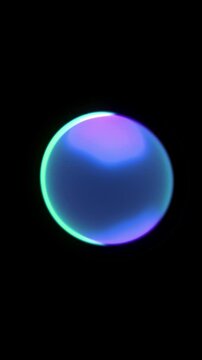 Abstract glowing liquid cell-like structure on dark background. Digital motion visualizing biotechnology concept, microscopic process, artificial intelligence and futuristic bio data. Looped animation