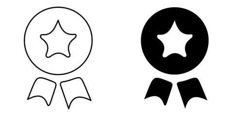 Obraz premium Award ribbon and star icon