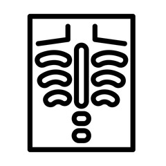 엑스레이 아이콘. 병원 아웃라인 아이콘