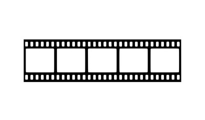 Fototapeta premium Dynamic rolling filmstrip vector illustration for video photography and cinema