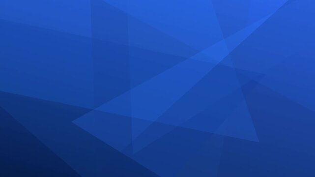 Blue abstract background animation, overlapping geometric triangles, sharp angles, gradient color transitions, corporate aesthetic, modern minimalist style, professional tech design concept