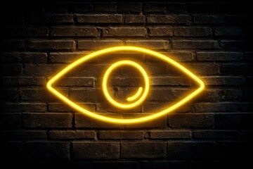 Dark Web Surveillance Glowing Eye in Neon Darkness Cybersecurity Privacy Threat Concept